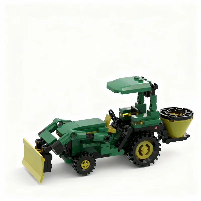 122pcs MOC John Deere Tractor Snow Removal Blade City Farm Model Building Blocks Toy Construction Christmas Gifts Kids Brick