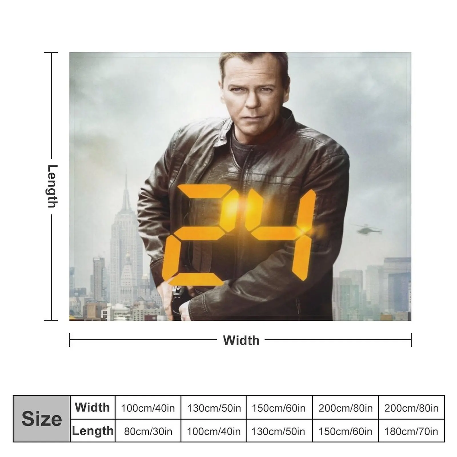 Jack Bauer 24 Throw Blanket Giant Sofa christmas decoration Bed covers Blankets