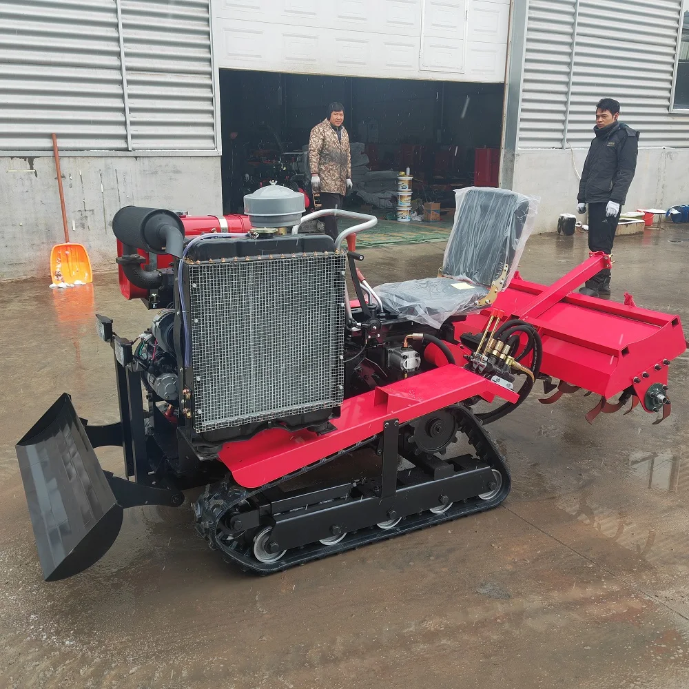 Consegna gratuita 40hp 25hp motore diesel piccolo trattore cingolato agricolo coltivatore cingolato multifunzionale vendita calda