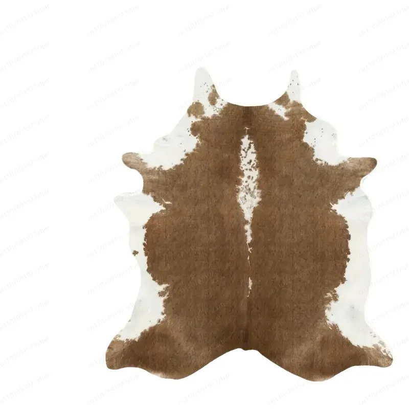 Temu Amazon Cross Border Stock Faux Cowhide Suede Bottom High Quality for Living Room Bedroom Home Mat Rug