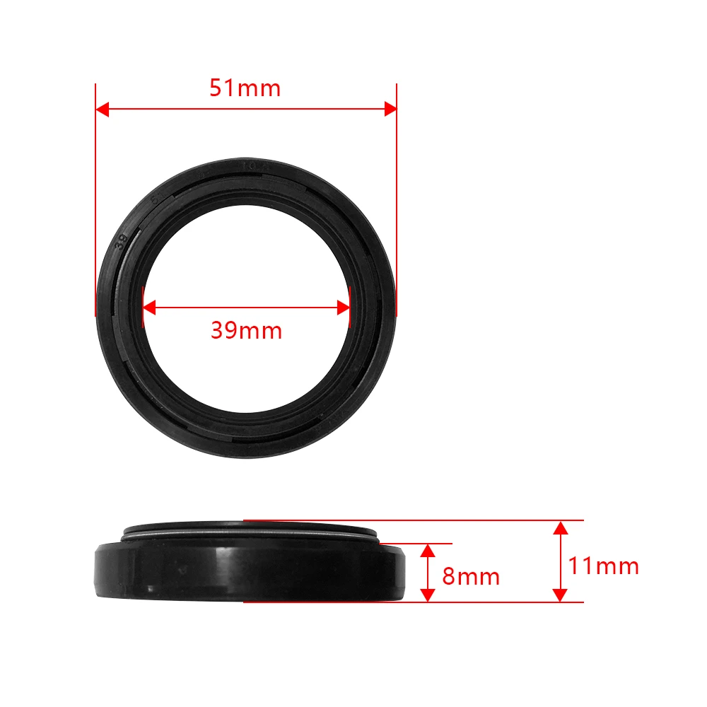 39x51x8/11 39 51 Motorcycle Front Fork Shock Absorber Oil Seal Dust Cover Fit for TXT PRO 150 250 280 COTA 258 300