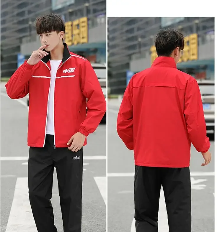 China National Team Sportswear Suit Athletes Group Student Class Clothing Couples Sport Leisure Suit Women National Team Garment