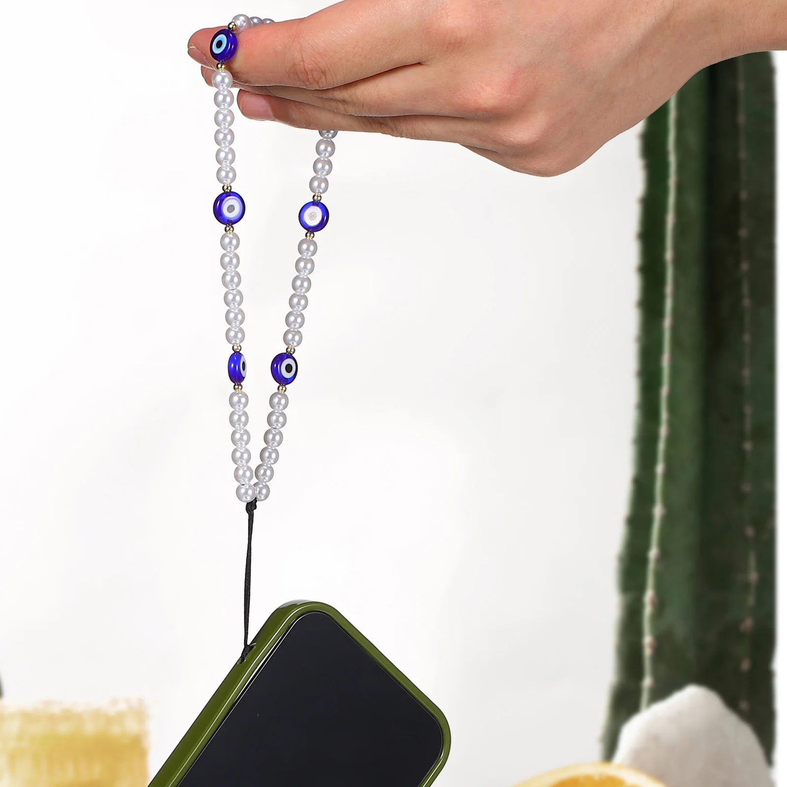 2 Pcs Mobile Phones Hanging Strap Charm Lanyard Place Order Beaded Cellphone Wrist Pendant Chain