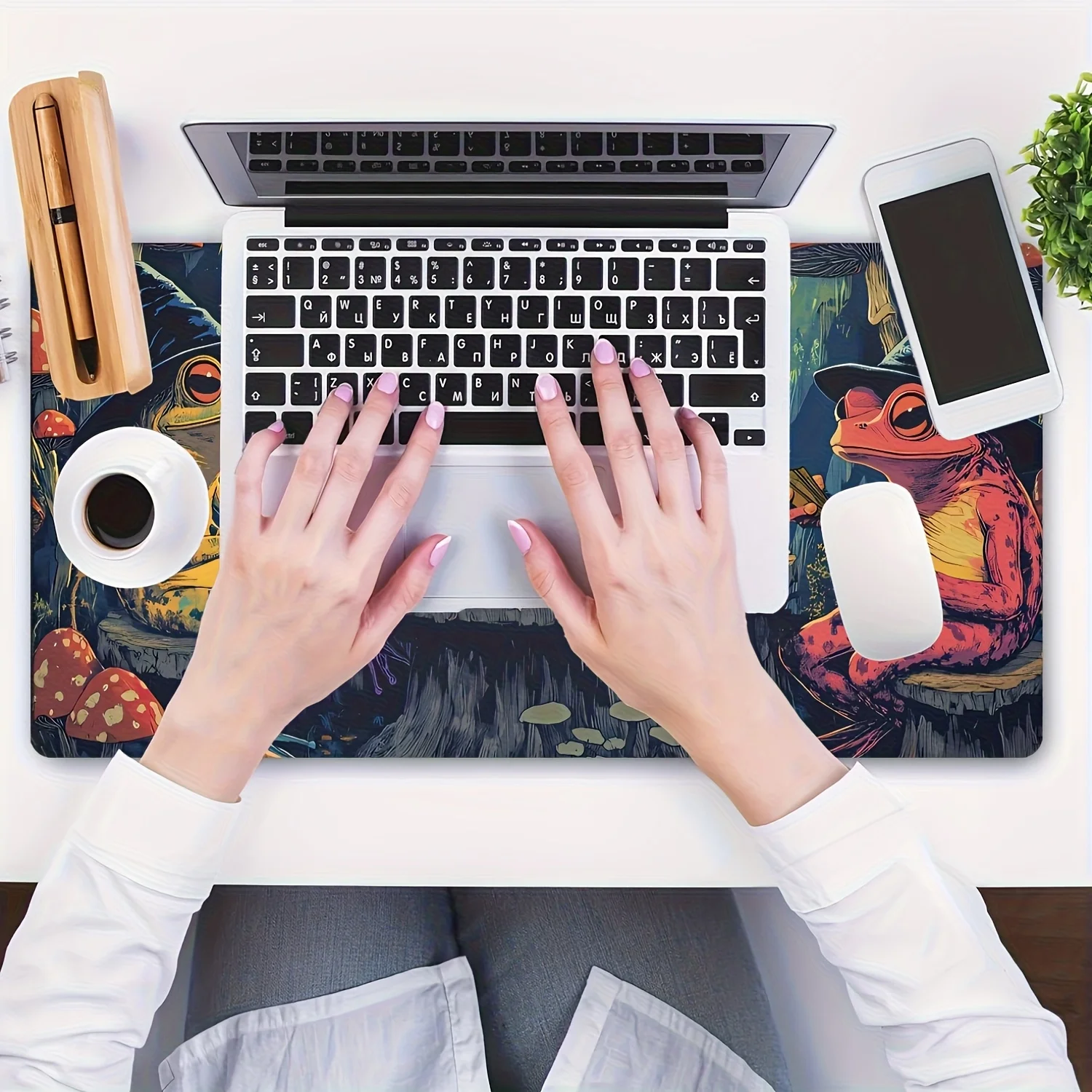 MTG-Themed Dartfrogs Playing Cards Large Mouse Pad Non-Slip Rubber Base playmat Desk Mat for Office Home Computer Accessories