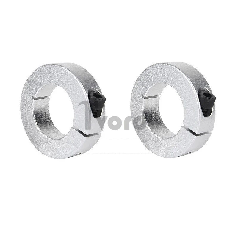 1pc 3-100mm Shaft Collar Aluminum Alloy Linear Motion Clamp With Screws Clamp Collar Double Split Clamp Type