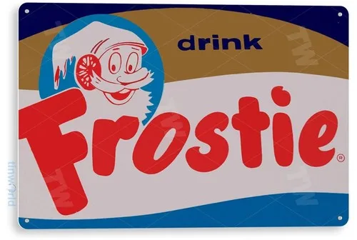 Letrero Metálico Retro Frostie, Letrero de Refresco, Tienda de Refrescos, Cocina, A072