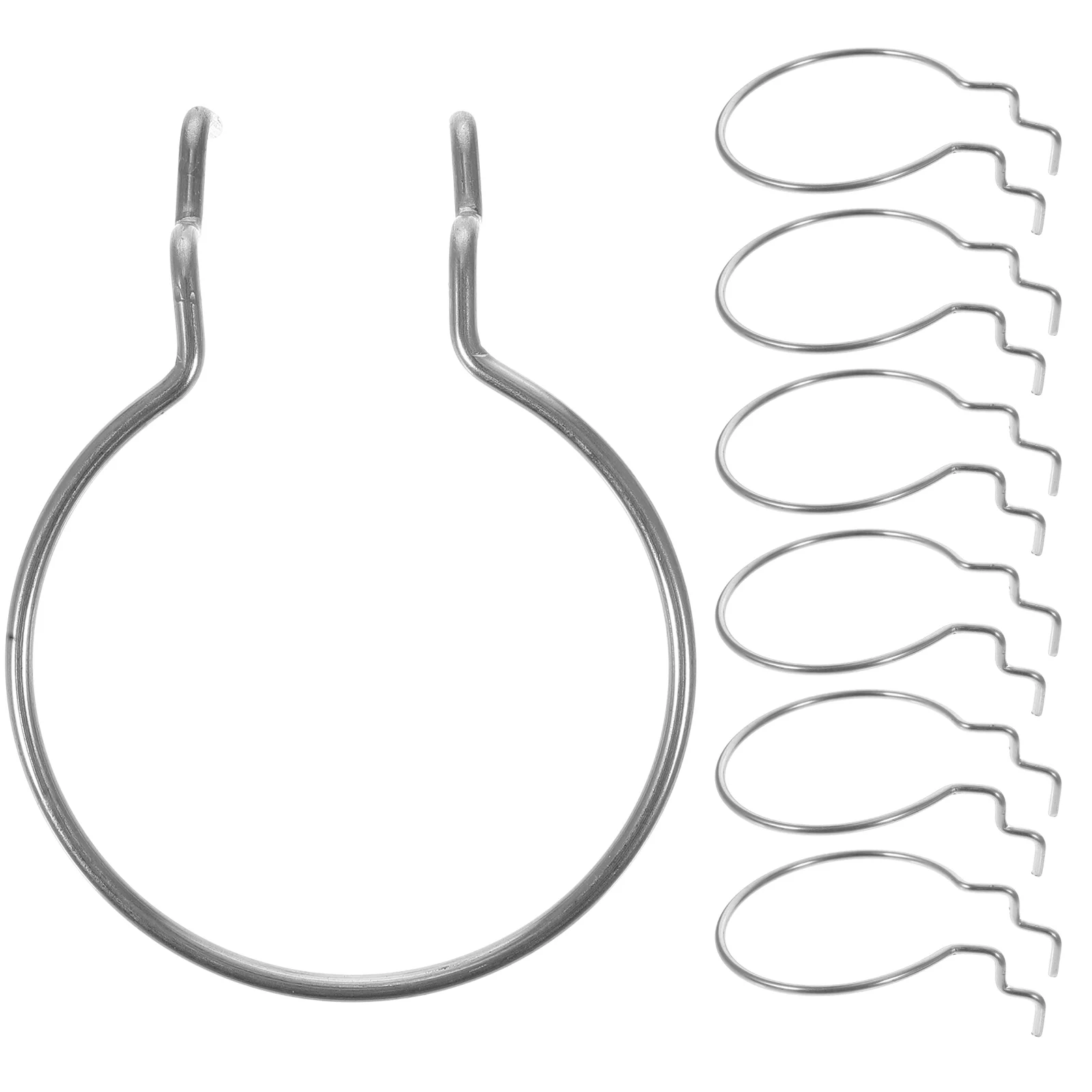 10pcs Silver Iron Wire Pegboard Hooks for Hanging ganizing Garage Shop Metal Hoop Style Hangers 678 Space Saving Storage