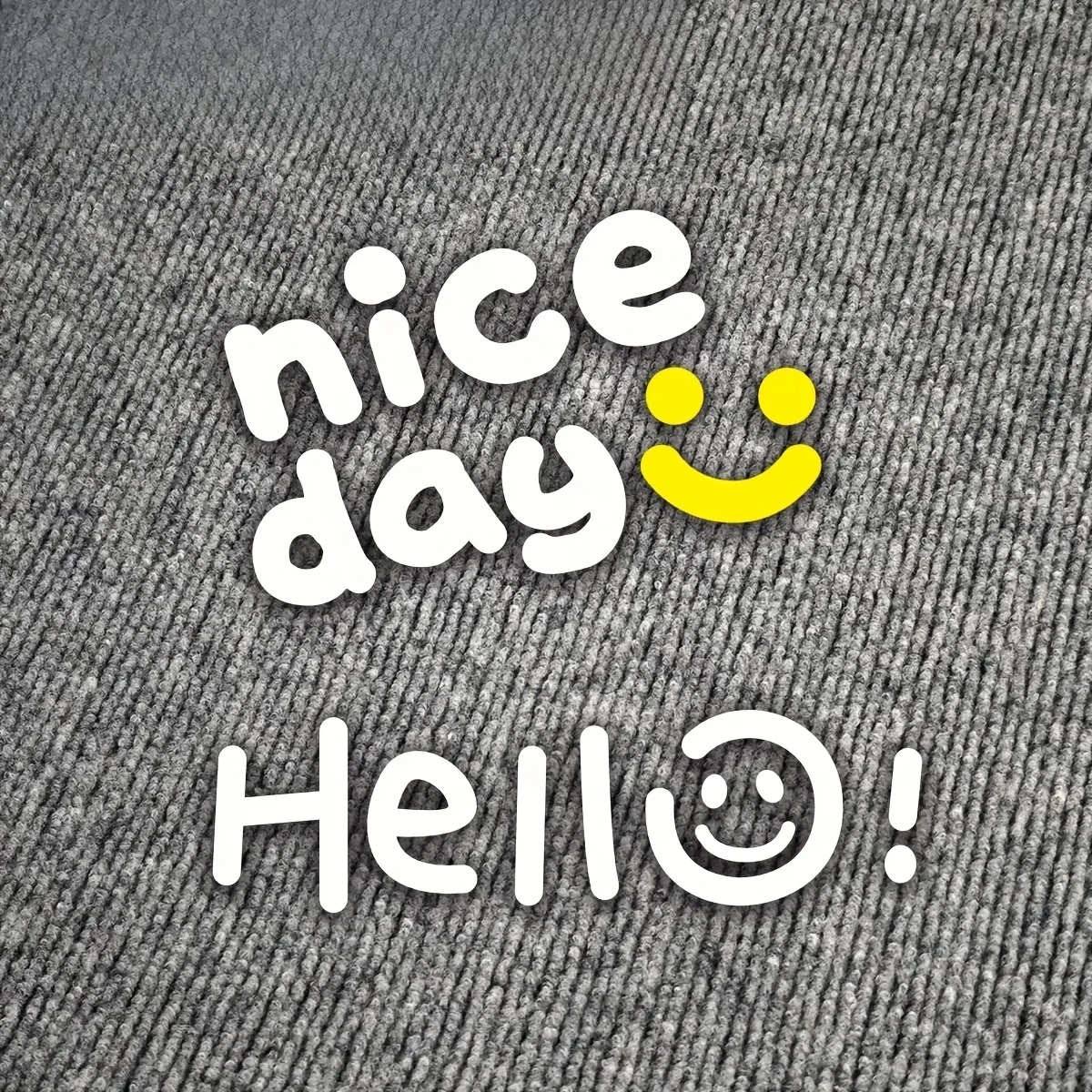 1set Nice Day Hello Smiley Sticker Waterproof Vinyl Decal Car Motorcycle Window Laptop Auto Styling Decoration Accessories