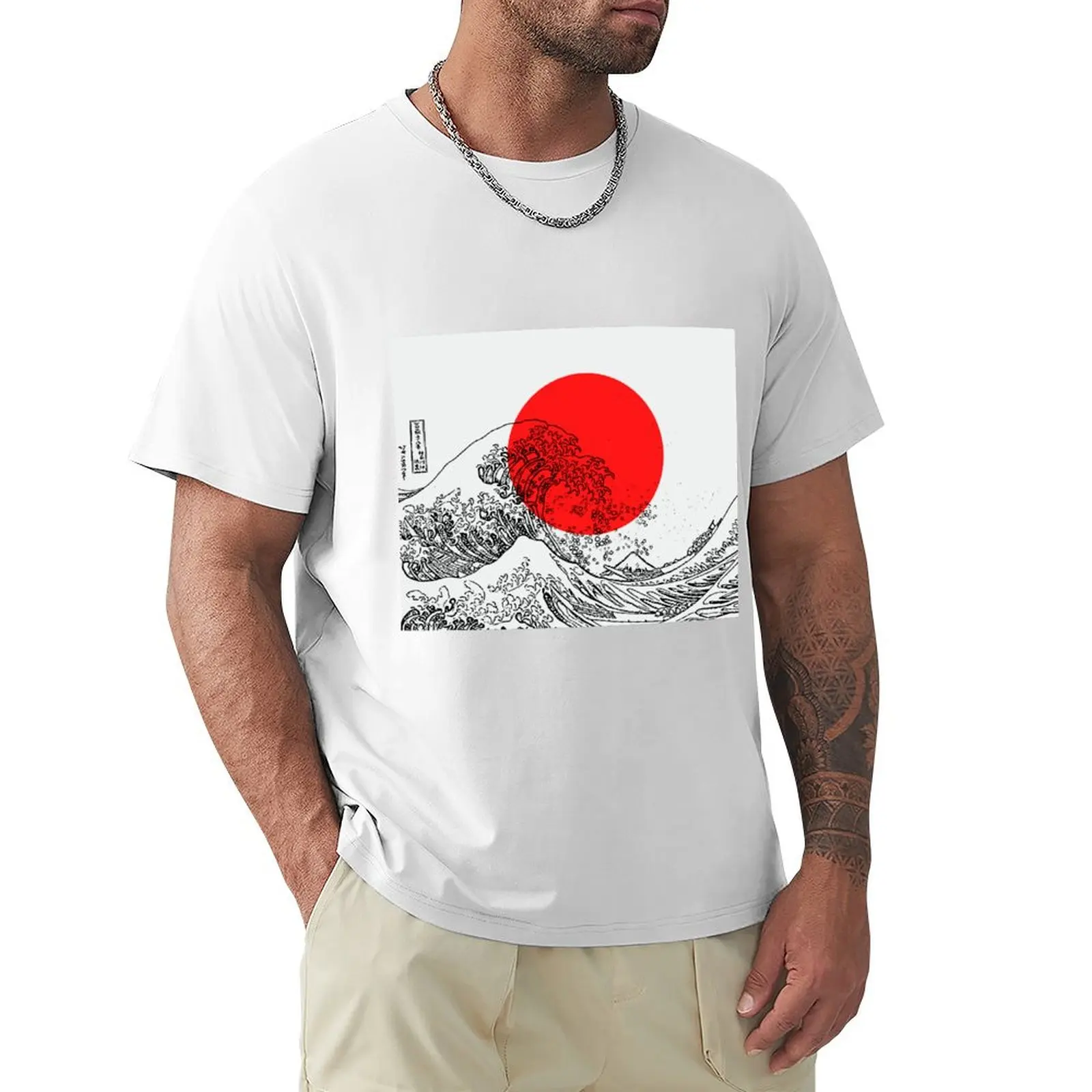 The Great Wave off the Coast of Kanagawa T-shirt Short sleeve tee vintage graphics Blouse plain black t shirts men