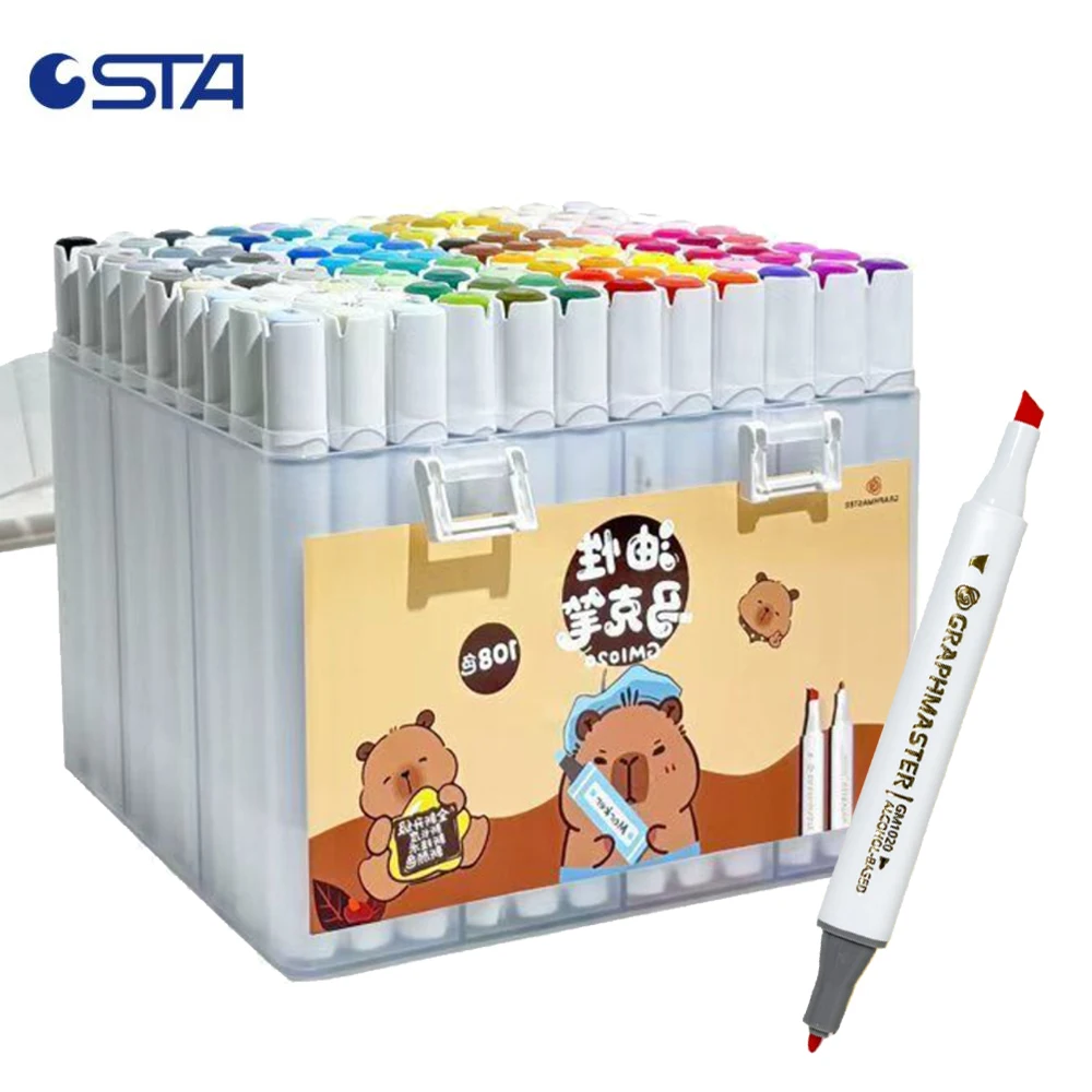 24-168-colori-pennarelli-lavabili-per-bambini-pennarelli-stamper-pennarelli-per-bambini-a-doppia-punta-a-base-d'acqua-colorazione-materiale-scolastico-d'arte