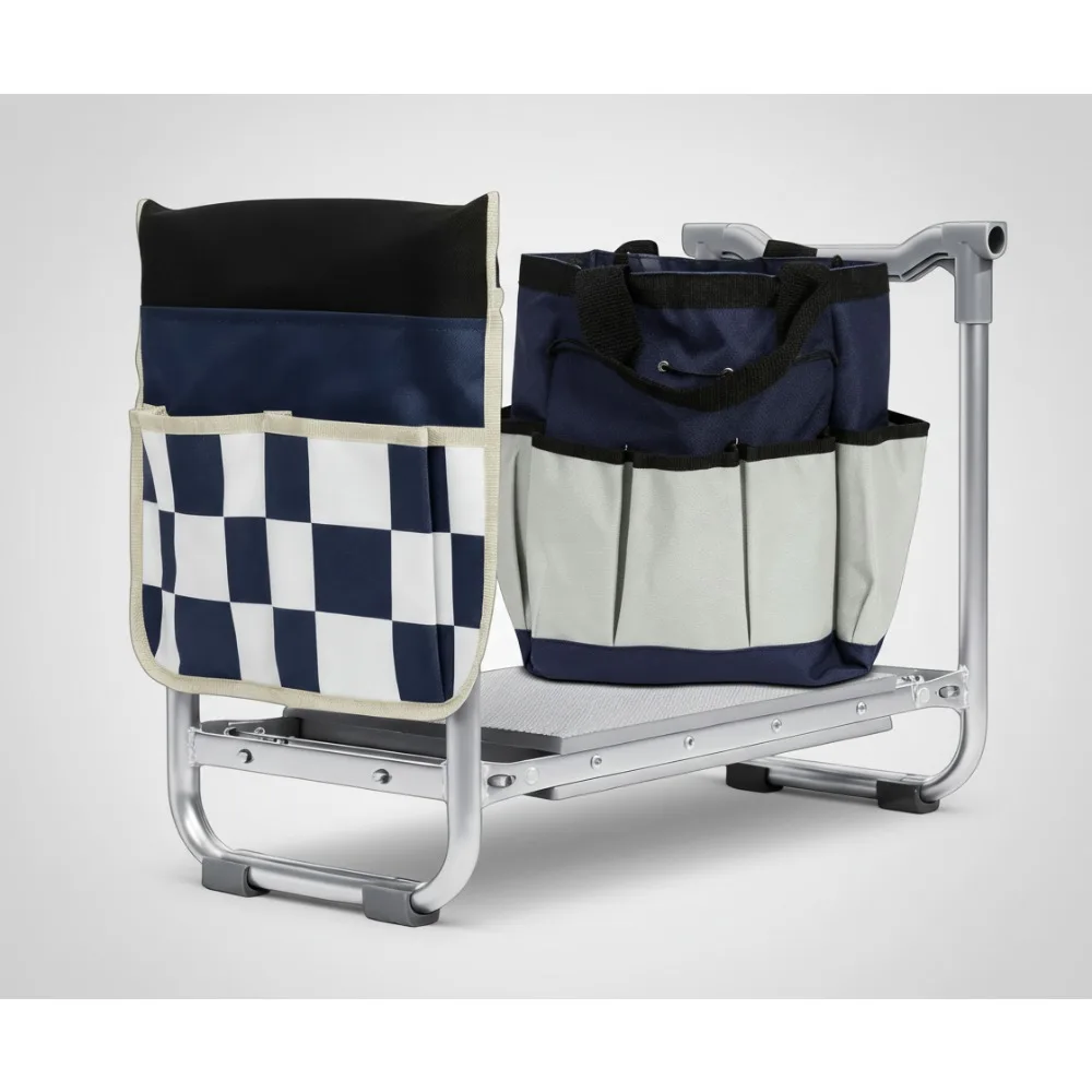 

Heavy Duty Garden Kneeler Seat, Foldable Stool with Tools Pouch, Ergonomic Kneeling Pad for Seniors Women Gardening