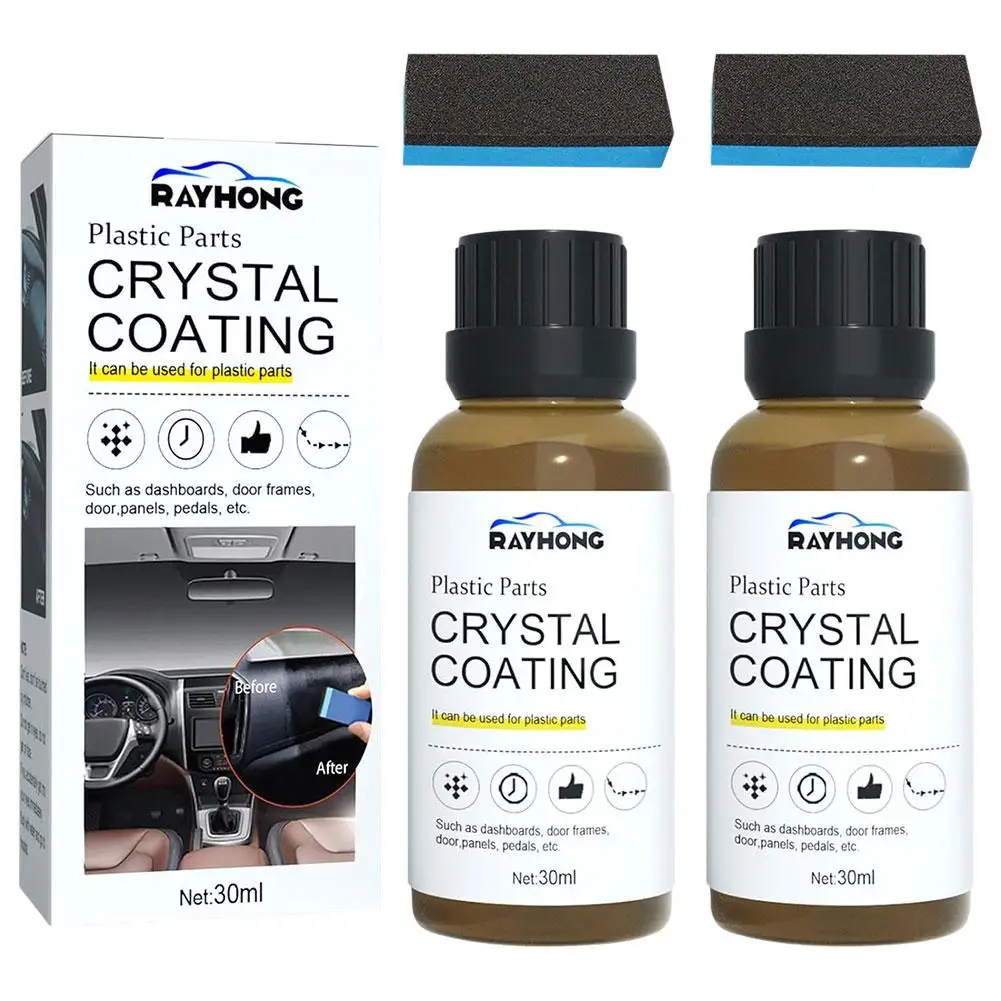 Automotive Plastic Renovation Paste Ceramic Coating UV Protection Rain Repellent Trim Restorer for Dashboard Door Panels Pedals