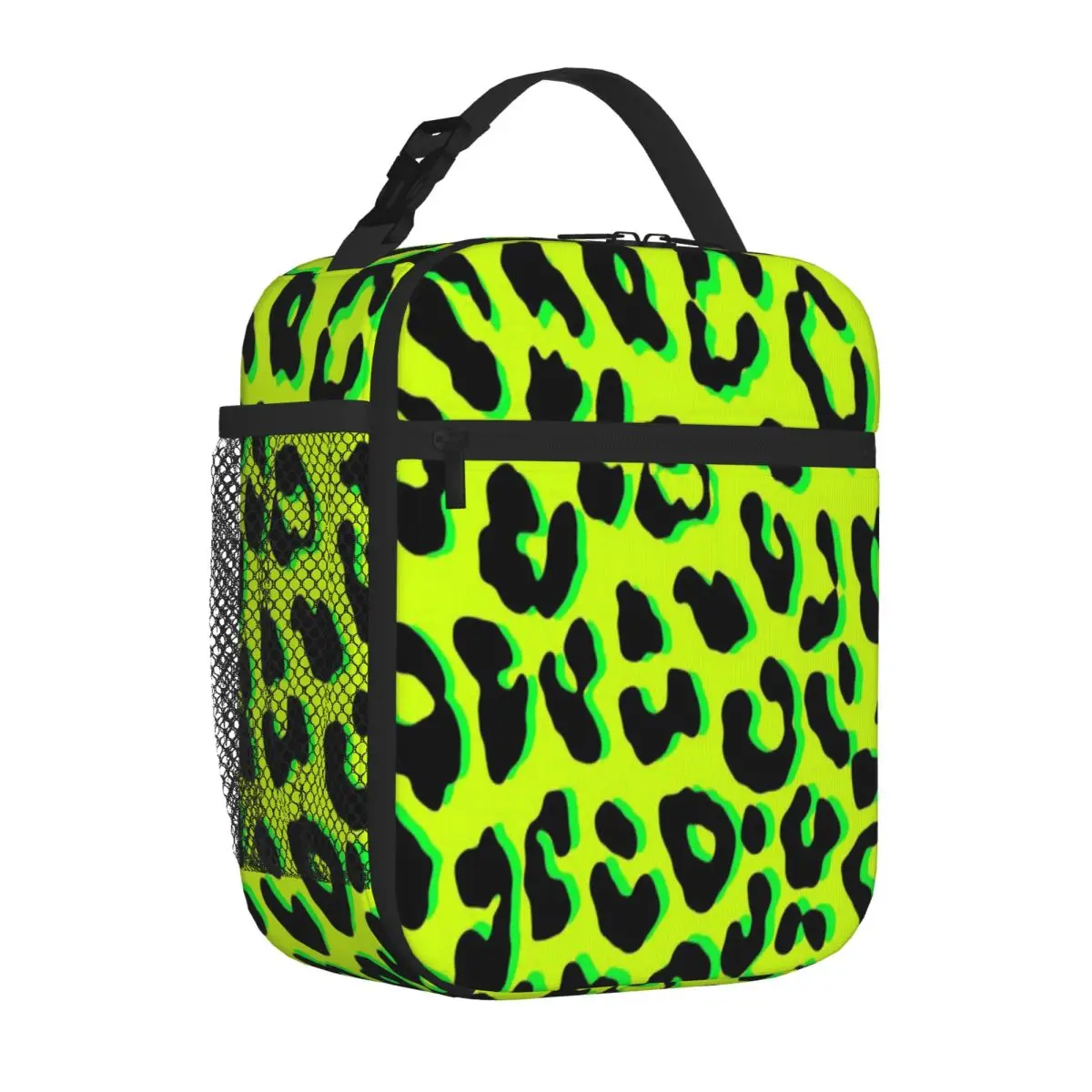 Bestselling Leopard Print Yellow Retro Insulated Lunch Pouch Office Break Insulated Snack Tote