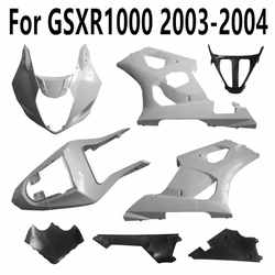 GSXR1000 GSX GSXR 1000 2003 2004 K3 오토바이 무도색 페어링 부품 팩, 왼쪽 오른쪽 사출 차체 카울링