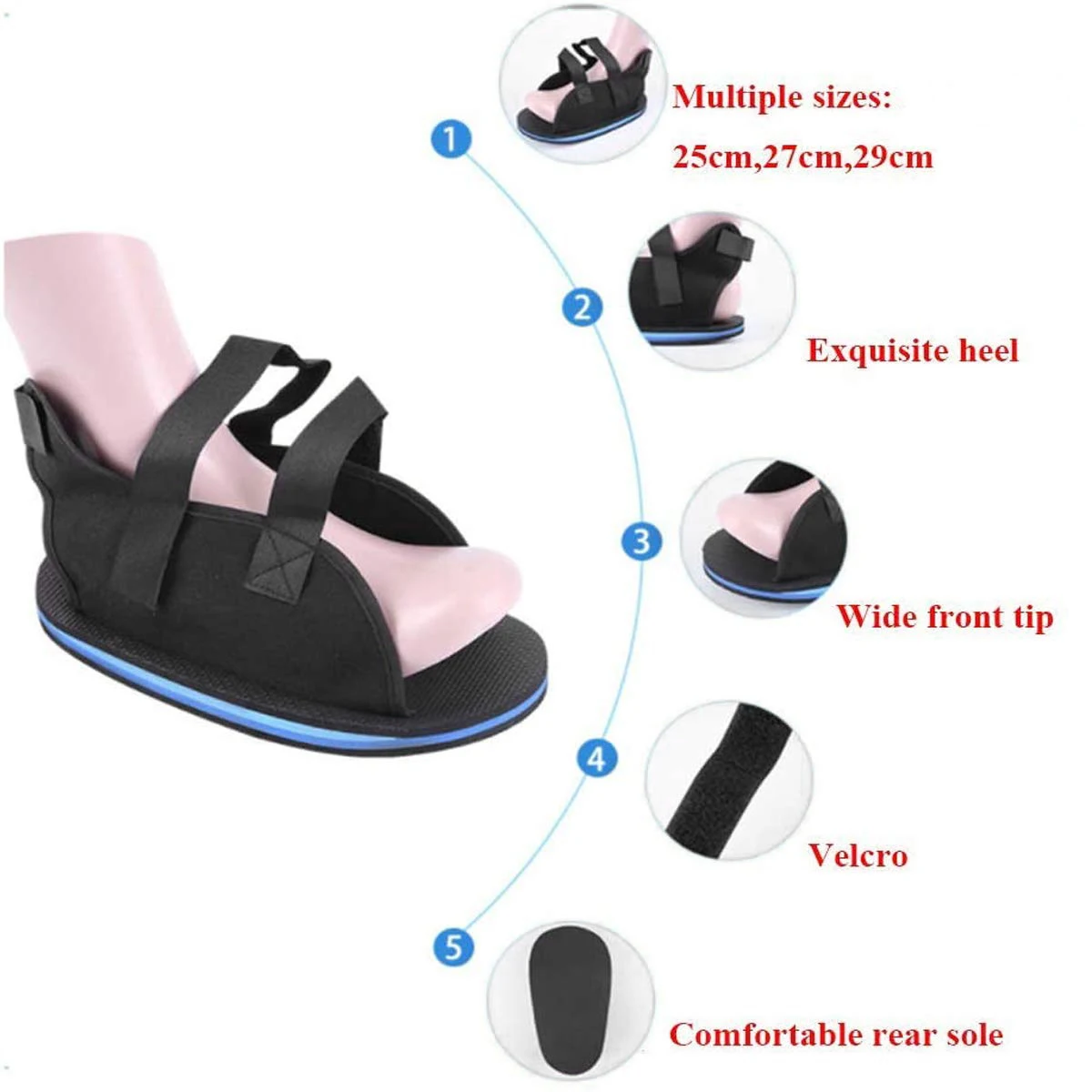 

A47F-обувь для послеоперационной обуви, обувь для поддержки перелома стопы, прогулочная обувь для травм стопы, стабильное восстановление суставов лодыжки, облегчение боли