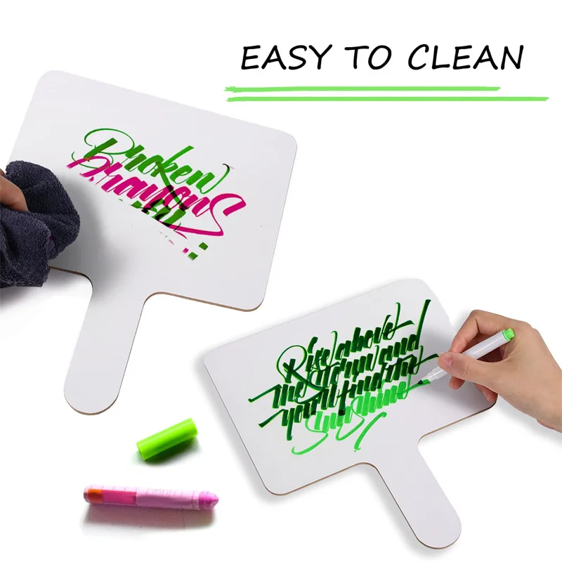 10 قطعة لوحة الإجابة المحمولة طالب الاطفال السبورة البيضاء مزدوجة الوجهين لعبة صغيرة الدعائم الميلامين قابلة لإعادة الاستخدام السبورة الطفل الاطفال