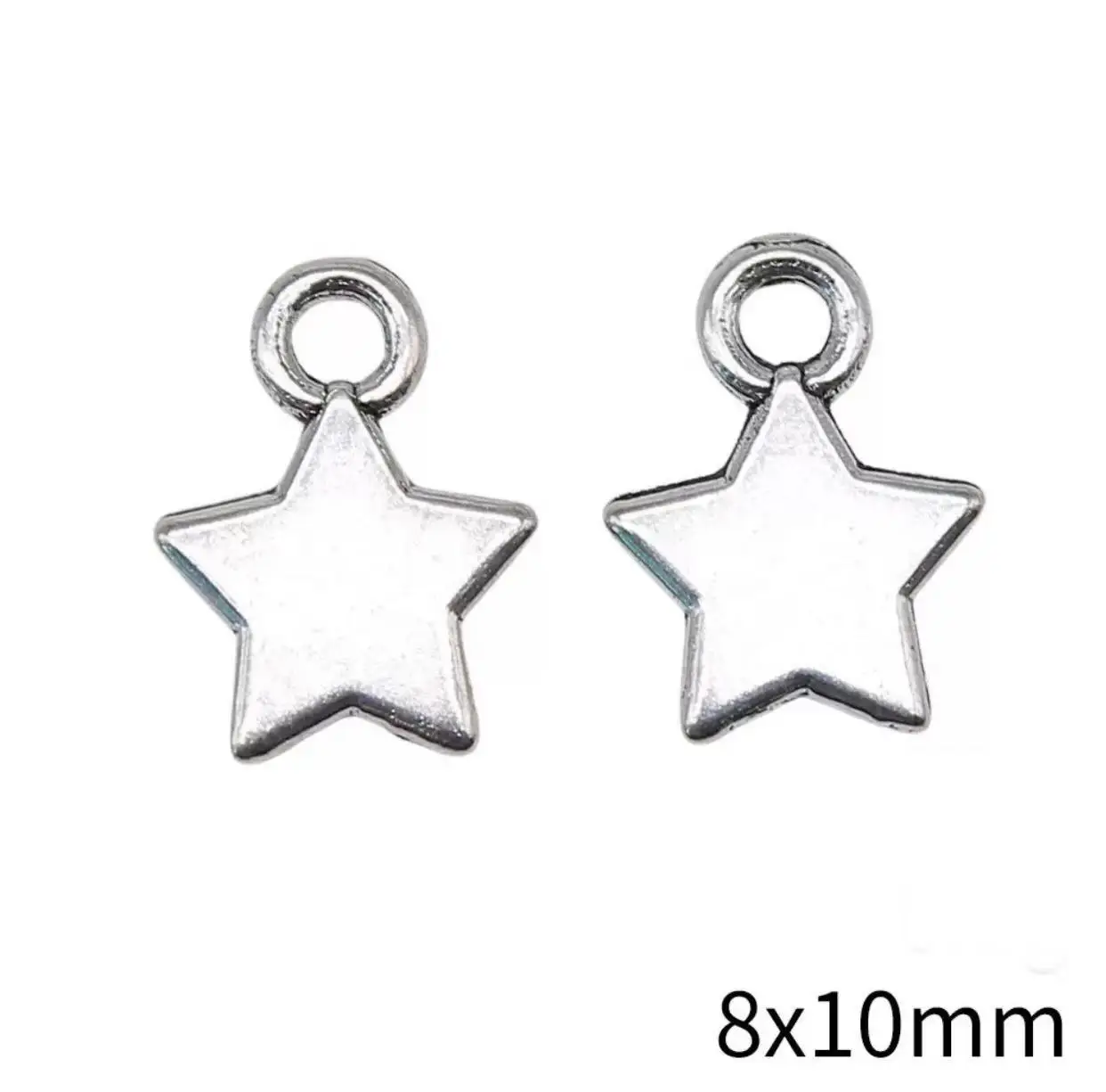 

50pcs 8x10mm Alloy matel little star pendants for jewelry findings HW2865