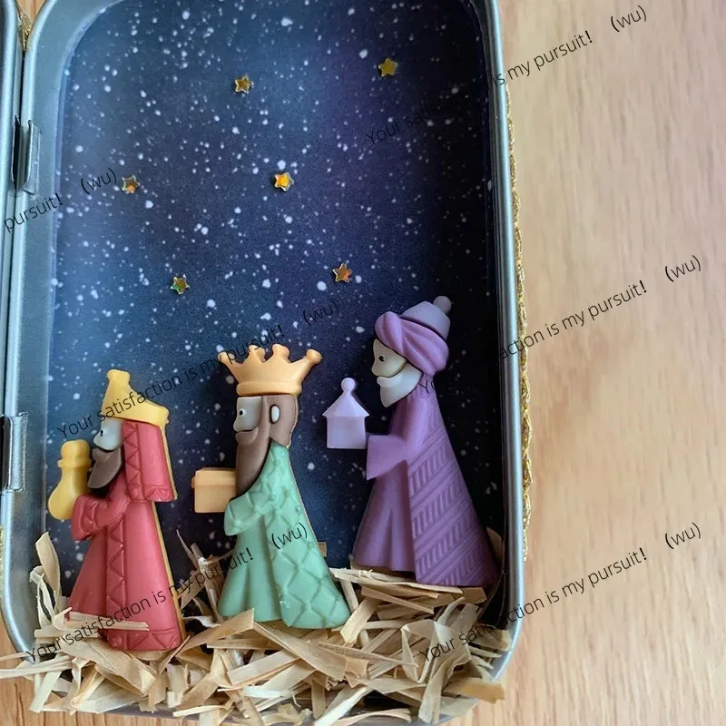 Christmas nativity Christmas birth box tabletop ornaments decorative crafts