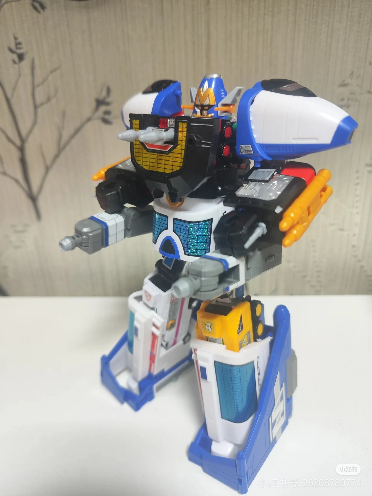 Original Bandai Original Re-Release Super Mini-Pla Kyuukyuu Sentai Gogofive Liner Robo Action Assembly Figures Model Toys