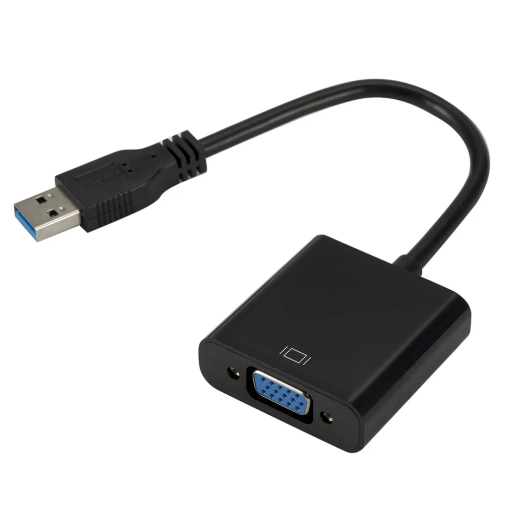 Adaptor USB ke VGA 1080P, konverter Multi tampilan 2.0/3.0 ke kartu Video eksternal untuk proyektor Monitor PC Laptop Desktop