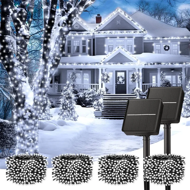 Solar String Fairy Light LED 300 LED Waterproof Outdoor Garland Street Lamp Festoon Christmas Party For Garden Decor