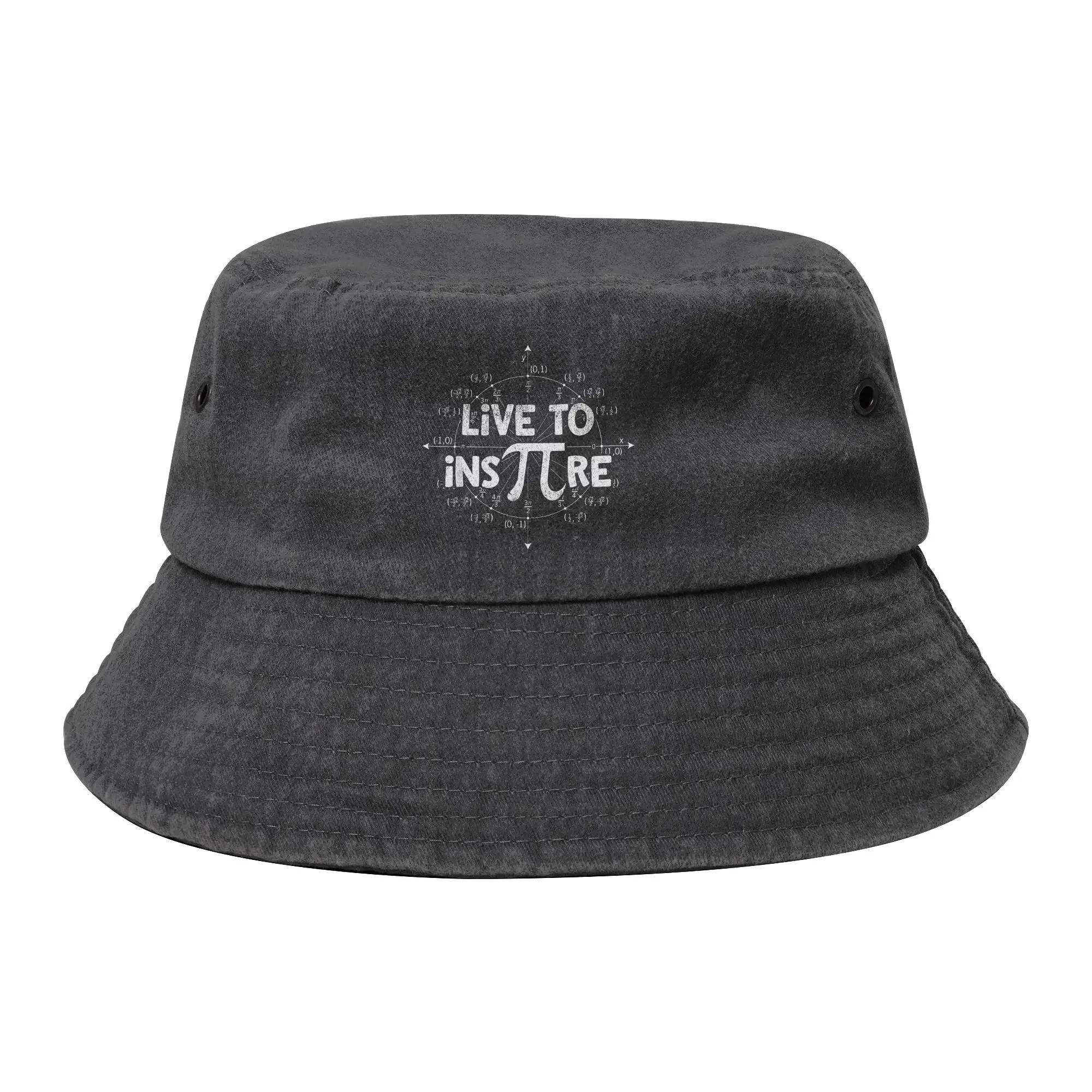 Math Pi Symbol 3.14 Bucket Hats for Teen Summer Travel  Distressed Washed Field Hat UV Protection for Outdoor Fishing Hat
