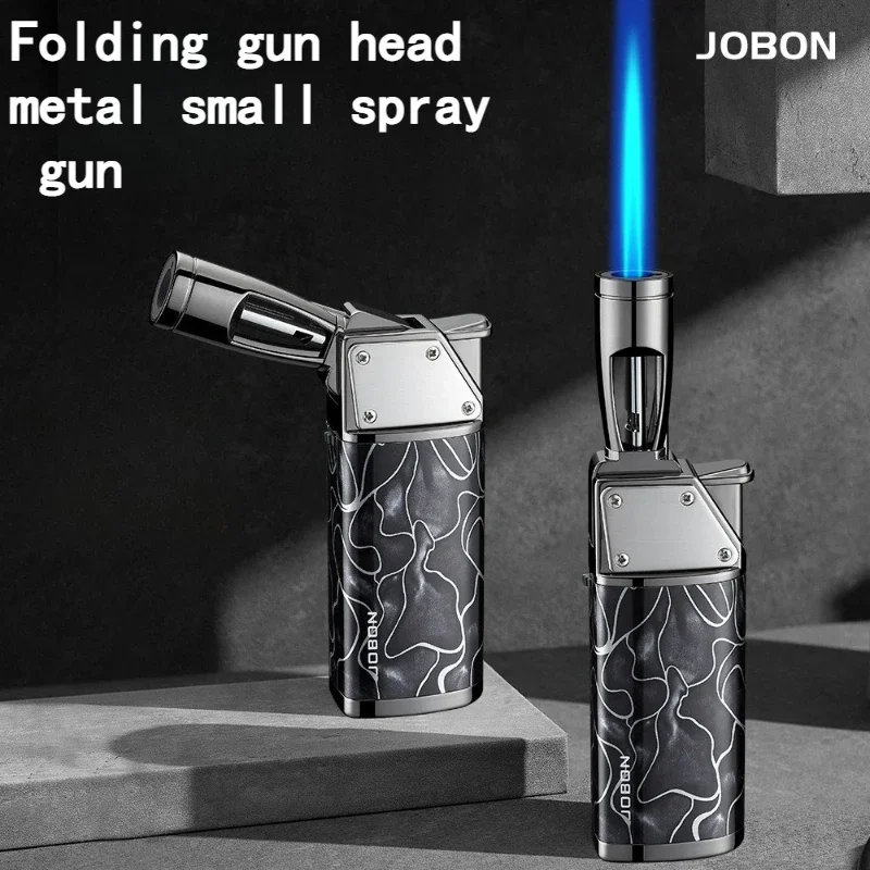 2026 Jobon direct impact windproof welding spurt gun metal outdoor barbecue baking camping tool inflatable lighter wholesale