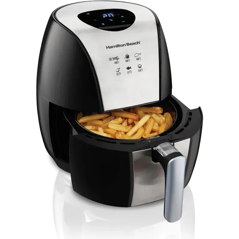 

3.2 Quart Digital Air Fryer Oven with 6 Presets, Easy to Clean Nonstick Basket, Black (35065)