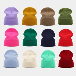 2024 Autunno/Primavera Cappello da lavoro a maglia mimetico da uomo Berretto elastico in puro colore Cappello unisex caldo alla moda Berretto da donna