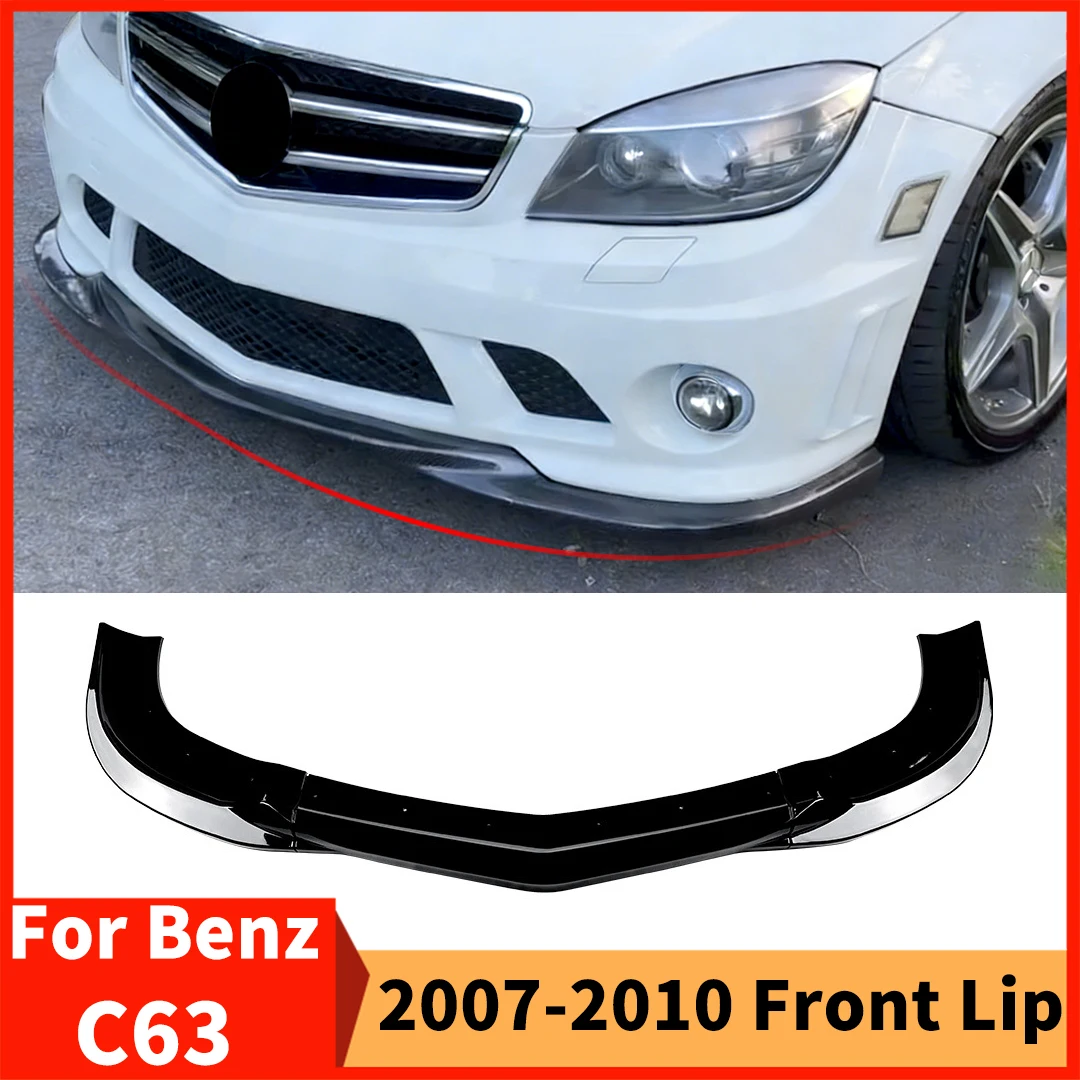 

For Mercedes Benz AMG C63 W204 2007-2010 Front Bumper Lip Protector Splitter Air Dam Decoration Tuning Accessories