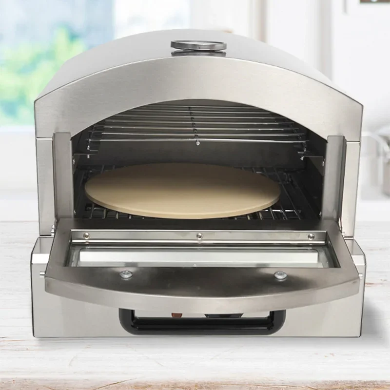 #~forStainless Steel Pizza Oven, Gas-Fueled Portable Outdoor Grill, Electric Indoor Smokeless Grill, Express Pizza Oven