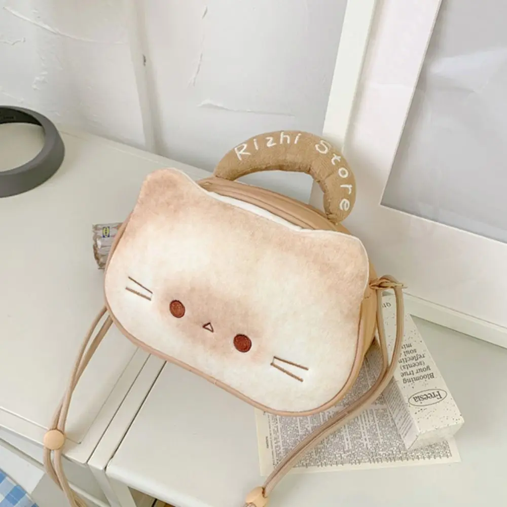 Zipper Bag Kawaii Biscuit Cat Itabag Idol Merchandise Storage Cotton Doll Bag Transparent Pocket Small Item Bag Wallet