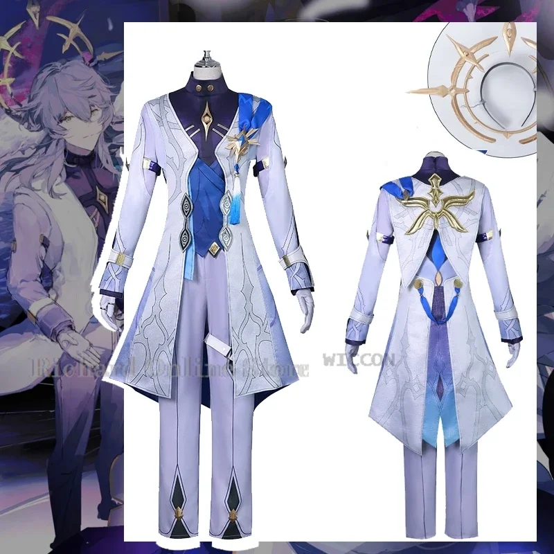 Sunday Cosplay Game Honkai Star Rail Costumes Halo parrucche Halovian Uniform Suit Wig Halloween Carnival Costume Men 2024 New Suit