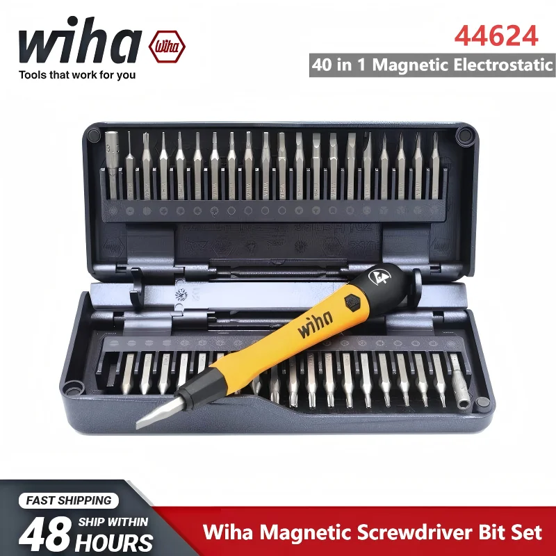 Wiha Zai Hause 44624 40 In1 ESD Micro Precision Magnetic Screwdriver Bit Set Nut Driver with Extension Rod Z6901C4