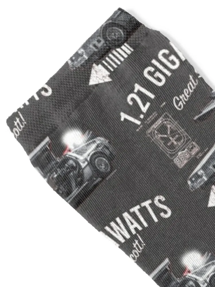 Back to the Future 1.21 Gigawatts DeLorean Car (? UCS LLC and Amblin) Socks new in's golf set Socks Girl Men's