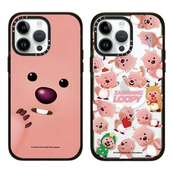 Corea Cartoon Loopy acrilico con custodia per telefono MagSafe per iPhone 16 15 14 13 12 Pro Max Plus simpatica Cover posteriore antiurto antigoccia