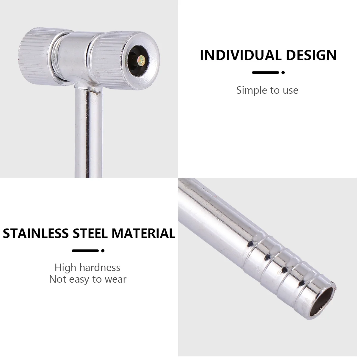 

1pc Metal Multi-Functional Inflation Head Lightweight Tire Pump Adapter For Car Bike Electric Motorcycle Durable Portable Easy