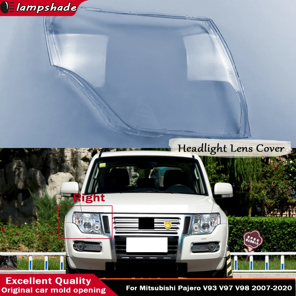 

Car Headlight Lens Cover Transparent Lampshade Clear Headlamp Cover Lamp Shell For Mitsubishi Pajero V93 V97 V98 2007 - 2020