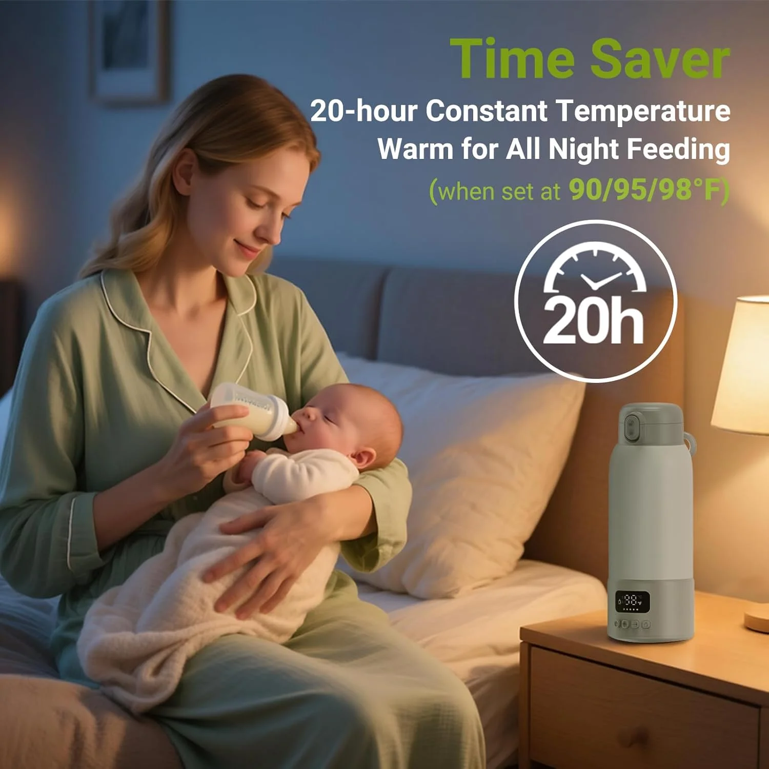 USB Interface 500ml Milk Warmer, Insulated Cup, Milk Coffee Heater, Heating Cup Suitable for Outdoor Sports, Gift for Family image 3