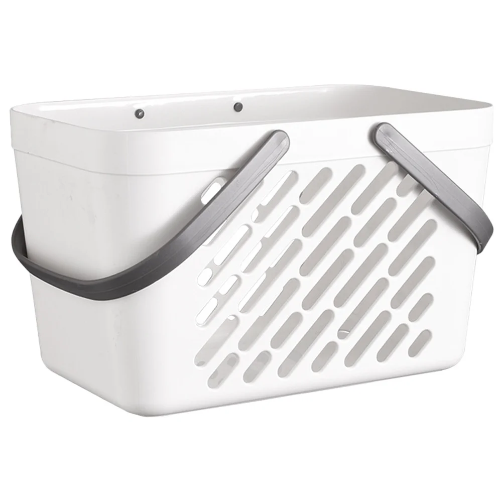 سلة دش محمولة حاوية تخزين بلاستيكية مقبض تصميم مجوف أشتات منظم سطح المكتب سلال صغيرة #1