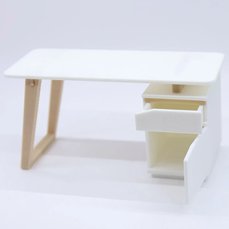 Juego escritorio y silla oficina en miniatura a escala 1/12, 2 piezas, accesorios para casas muñecas con diseño y 15UB