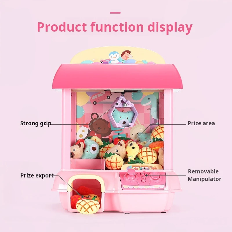 STLF Children's Coin Operated Claw Machine Remote-controlled Candy Grabbing Machine Small  Doll Machine Birthday Gift