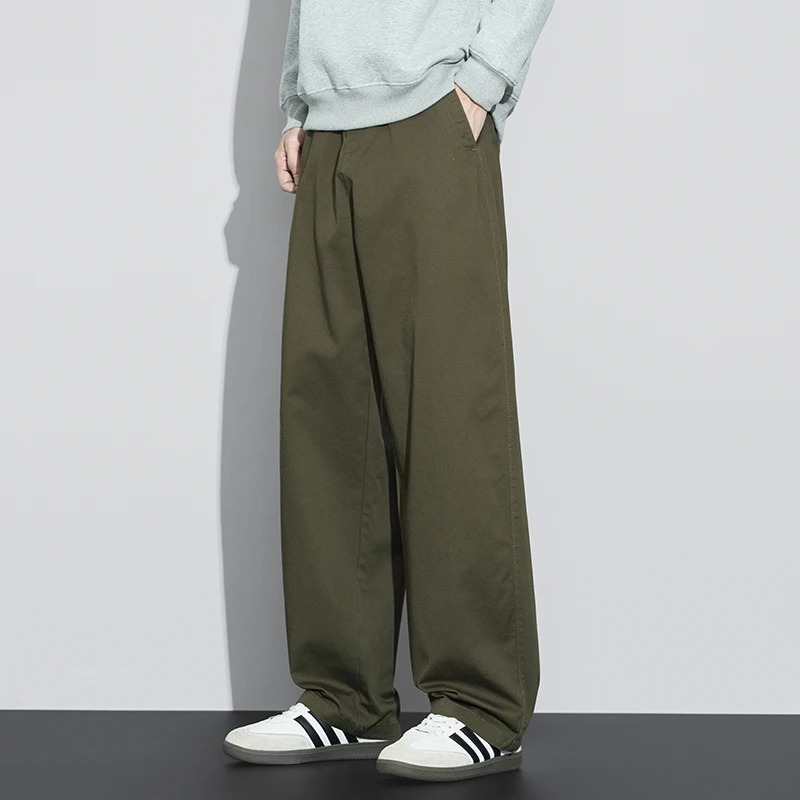 

Мужские прямые мешковатые брюки Cityboy, мужские японские уличные модные свободные повседневные винтажные широкие брюки-карго из чистого хлопка