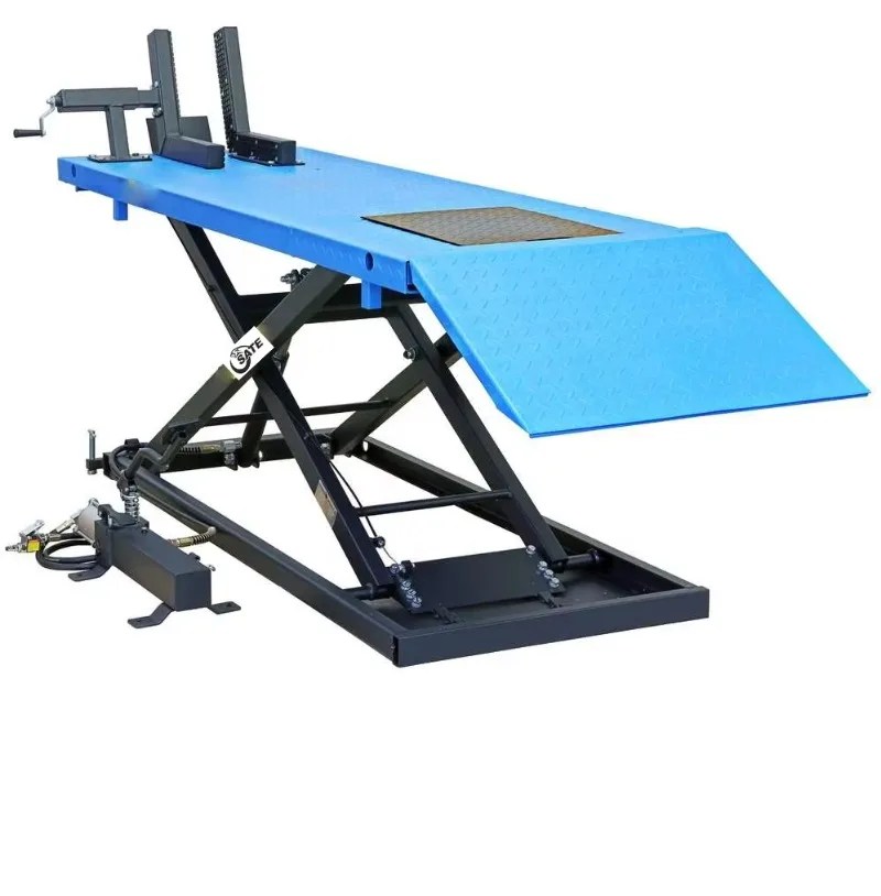 

2025 New StyleOSATE Factory Made Popular 1500lbs Scissor Pneumatic Motorcycle Lift With CE