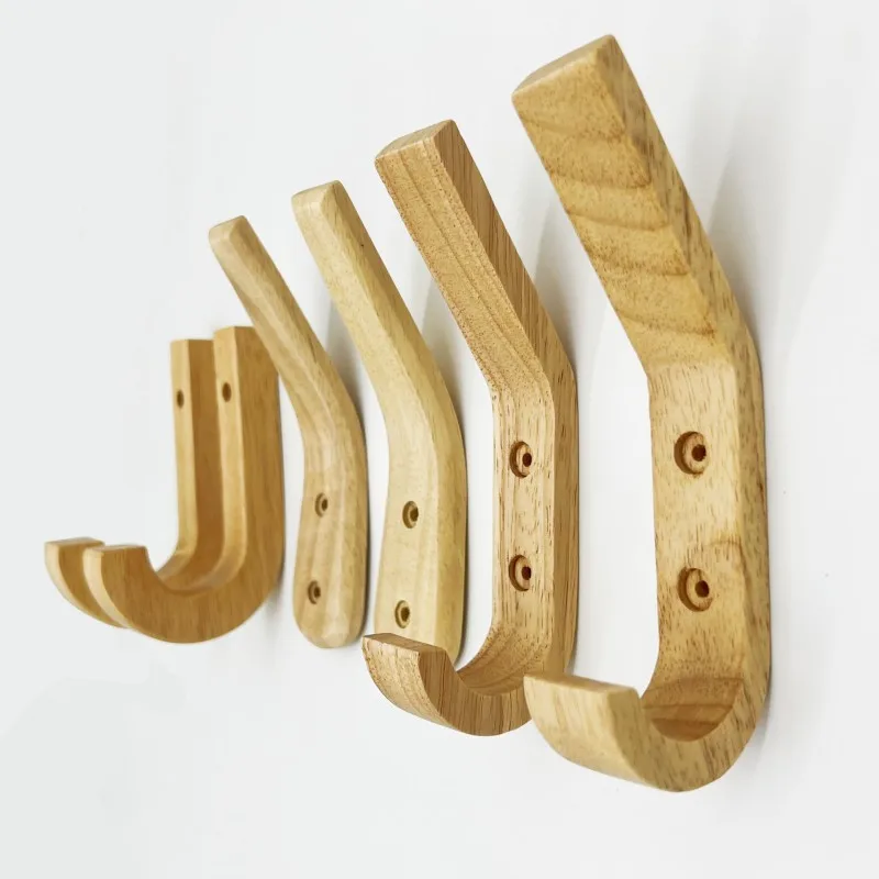 Nordic Meubelen Haken Eiken Houten Hanger Jas Kleding Deur Terug Hanger Houten Funiture Hardware Voor Opknoping