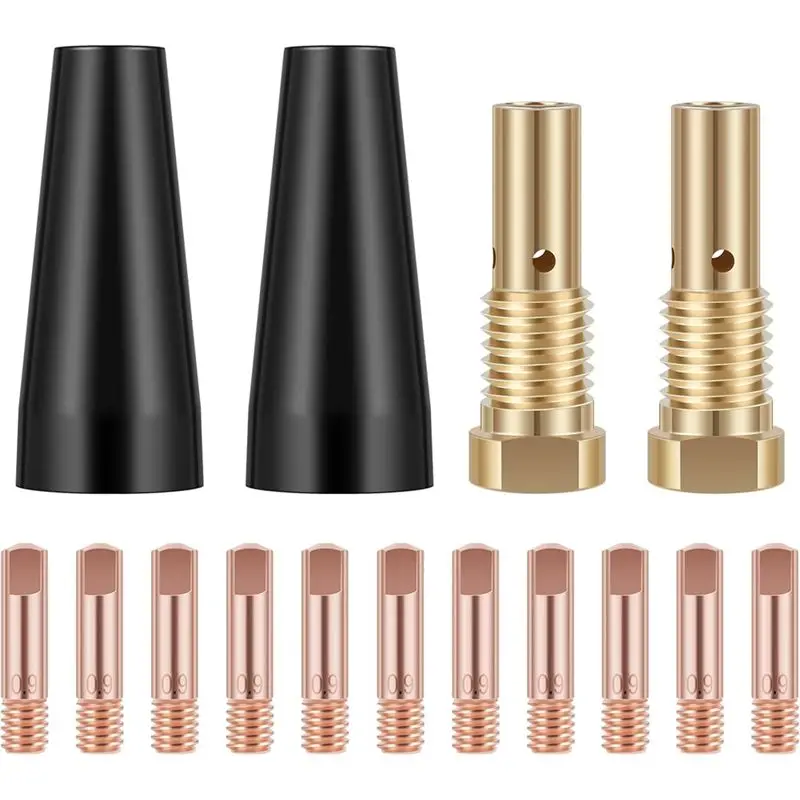 Y50A-15Pcs Brass Welding Tips 0.8/0.9Mm MIG Welding Kit Replacement Welder Accessories Compatible With Weld 261308| 306