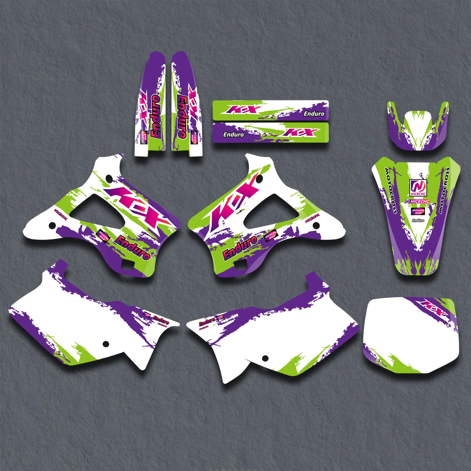 

NICECNC For KAWASAKI KX125 KX250 KX 125 250 1994 1995 1996 1997 1998 Motorcycle Graphics Background Decal Stickers Kit Customize