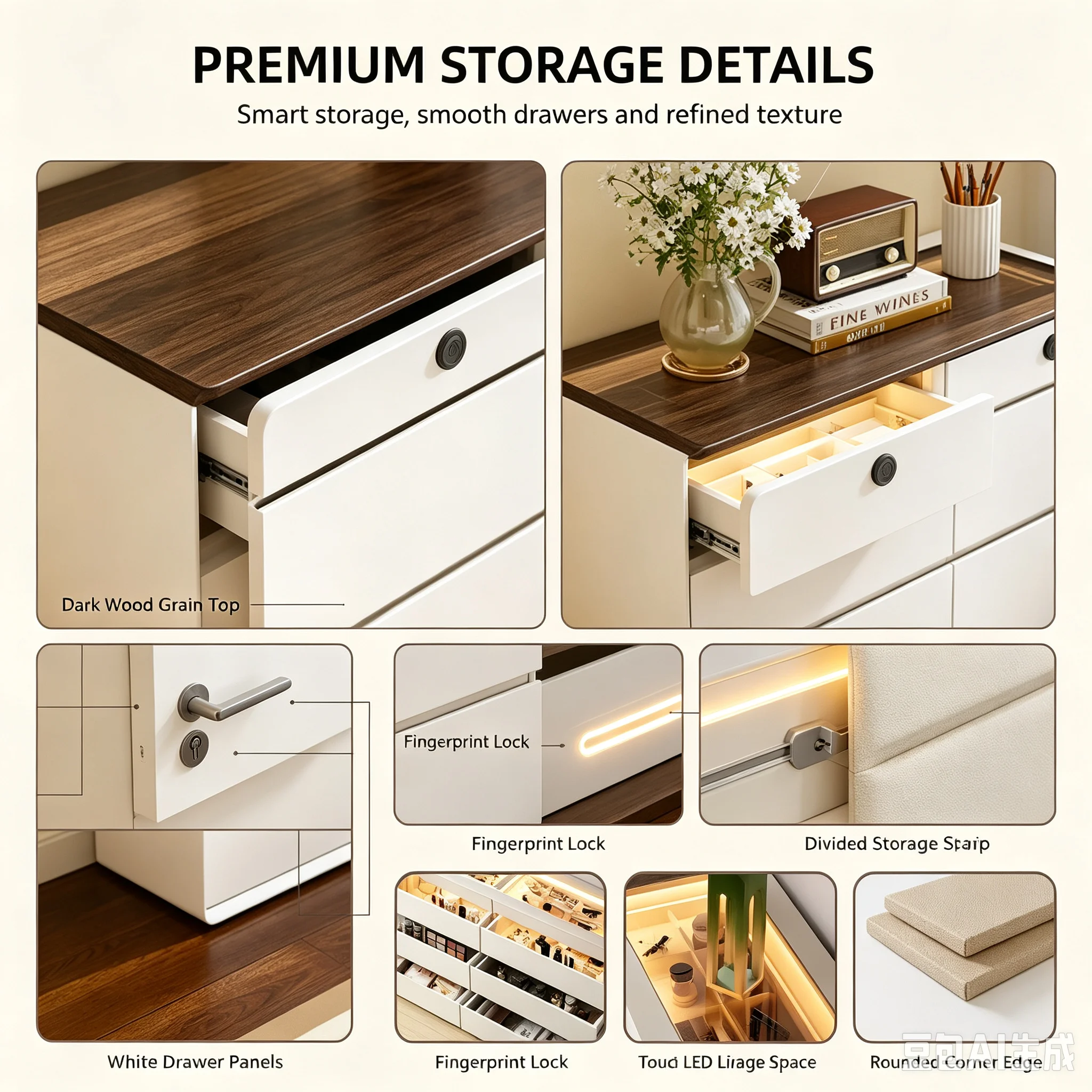 SCY Cloakroom Middle Island Cabinet Jewelry Storage Display Cabinet Household Bedroom Cabinet Combination