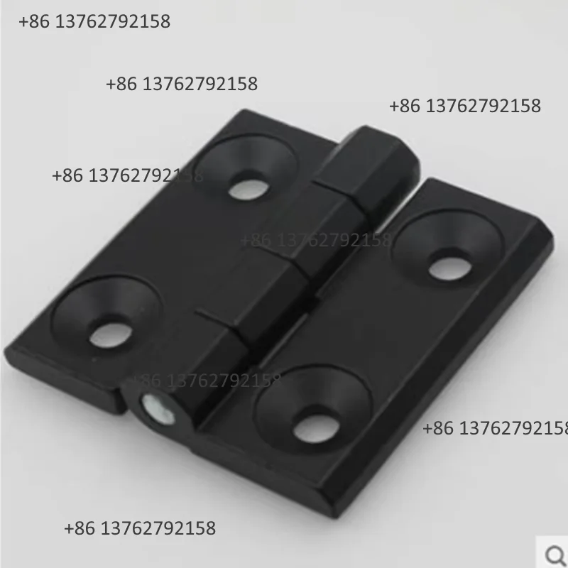 Zinc Alloy Rectangular Folding Hinge 40x40 50x50 60x60 Black Aluminum Hinges Electric Cabinet Replacement Hardware Parts