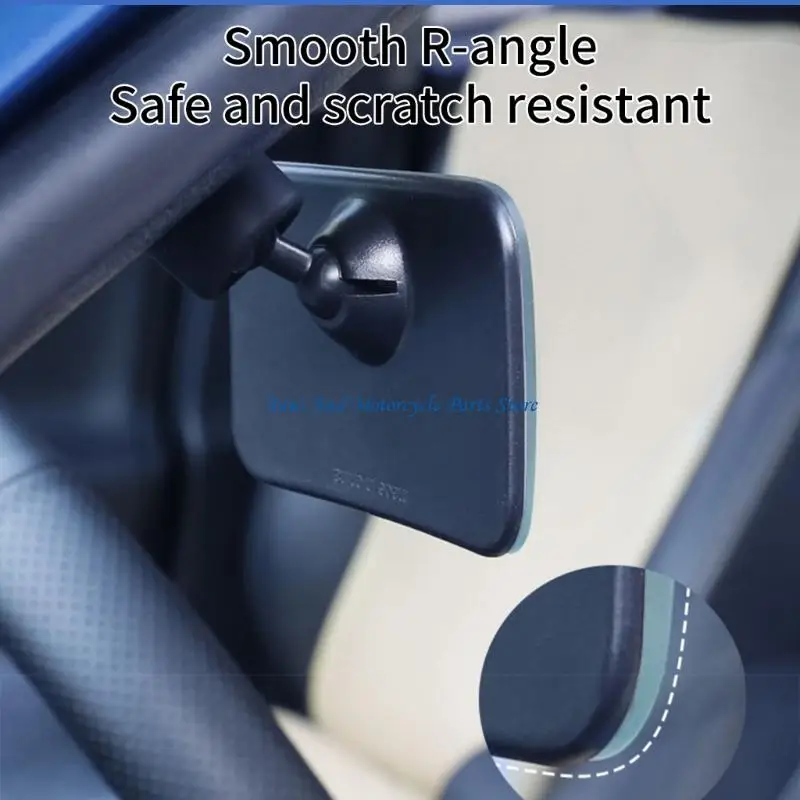 P9FD No Tools Needed Motorcycles Car Side Mirror Extension For Better Road Awareness